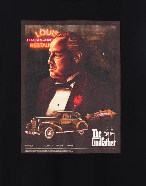 The Godfather Italian Restaurant Men's Black T-Shirt