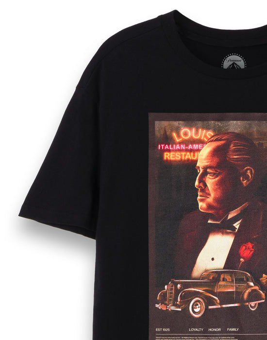 The Godfather Italian Restaurant Men's Black T-Shirt