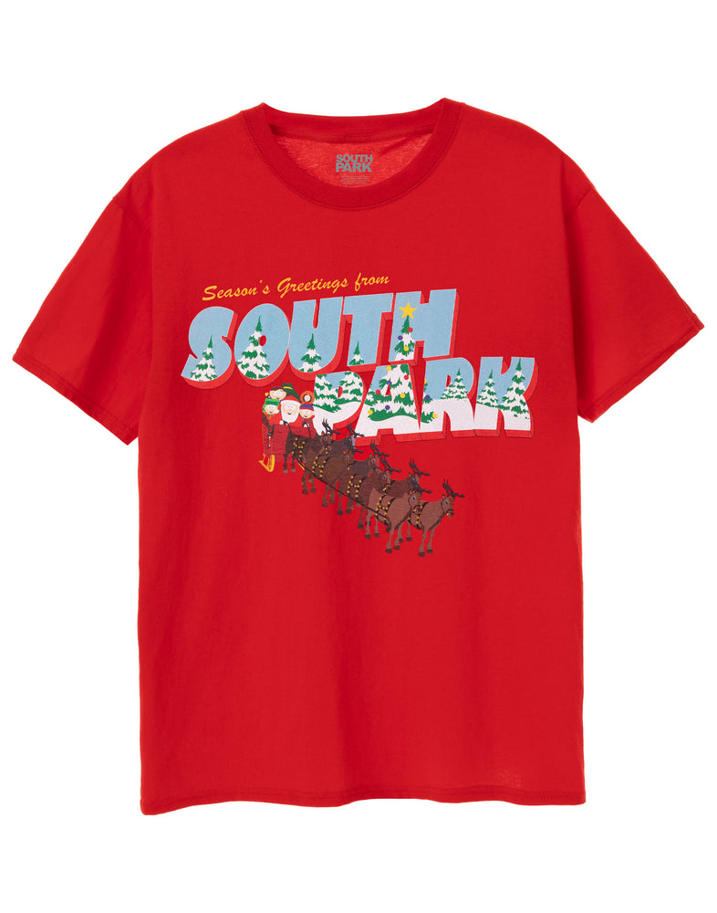 South Park Season Greetings Mens Red T-Shirt