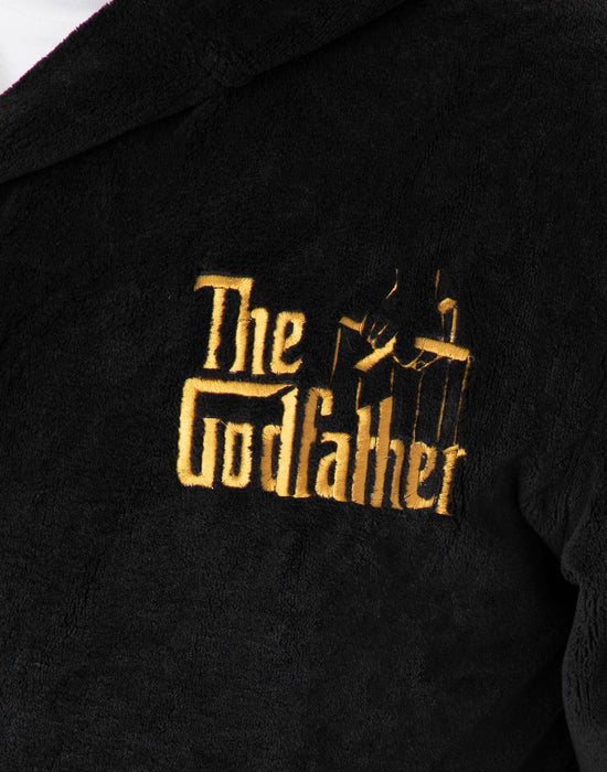 The Godfather Men's Black Hooded Bathrobe