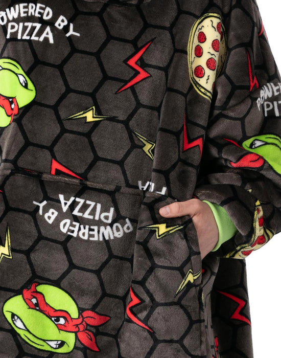 Teenage Mutant Ninja Turtles Men's Grey Blanket Hoodie