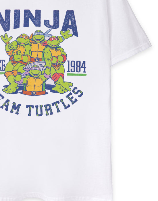 Teenage Mutant Ninja Turtles Collegiate 1984 Mens White T-Shirt
