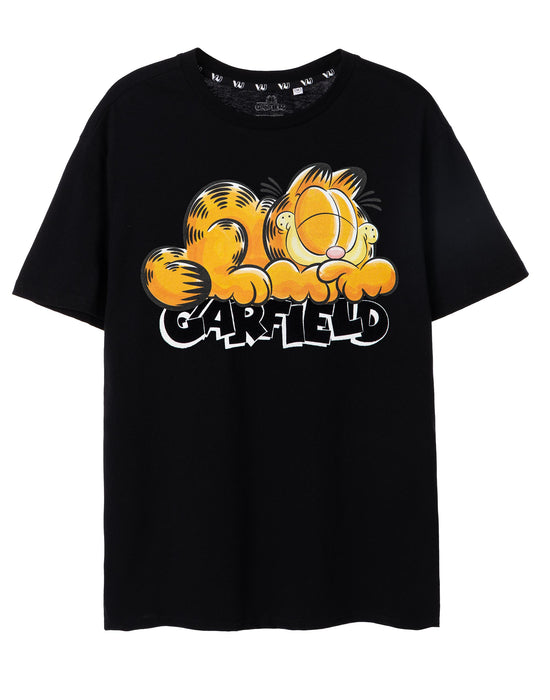 Garfield Sleeping Garfield Mens Black Short Sleeved T-Shirt