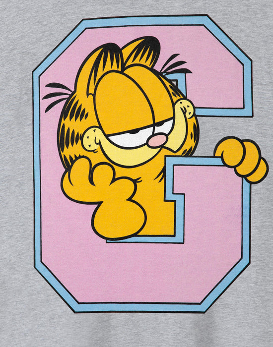Garfield Collegiate Mens Grey Marl Short Sleeved T-Shirt