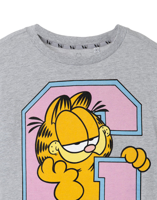 Garfield Collegiate Mens Grey Marl Short Sleeved T-Shirt
