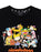 Nickelodeon Classic Group Adults Black Short Sleeved T-Shirt