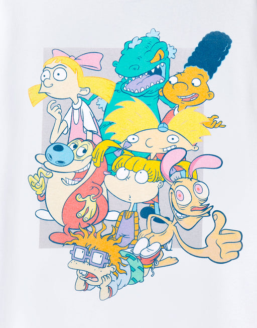 Nickelodeon Classic Nick 90's Mens White Short Sleeved T-Shirt