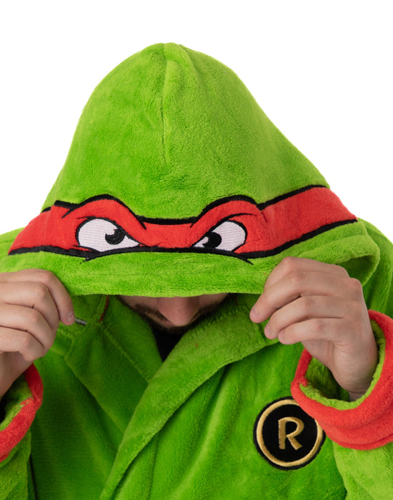 Teenage Mutant Ninja Turtles Men's Green Hooded Bathrobe
