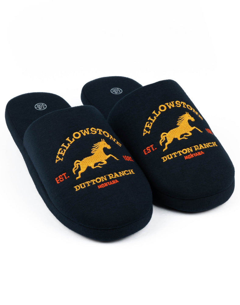 Yellowstone Men's Navy Slippers
