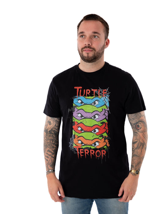 Teenage Mutant Ninja Turtles Turtle Terror Mens Black Short Sleeved T-Shirt