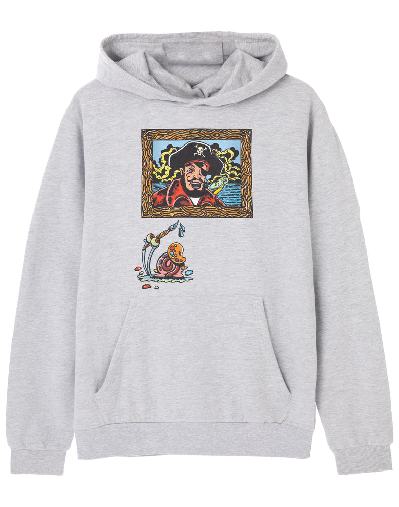 SpongeBob SquarePants Artistic Gary Mens Grey Marl Hoodie