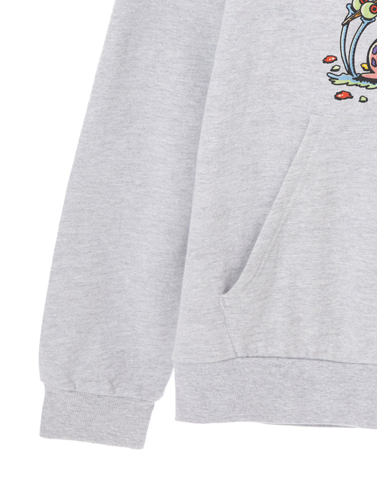 SpongeBob SquarePants Artistic Gary Mens Grey Marl Hoodie