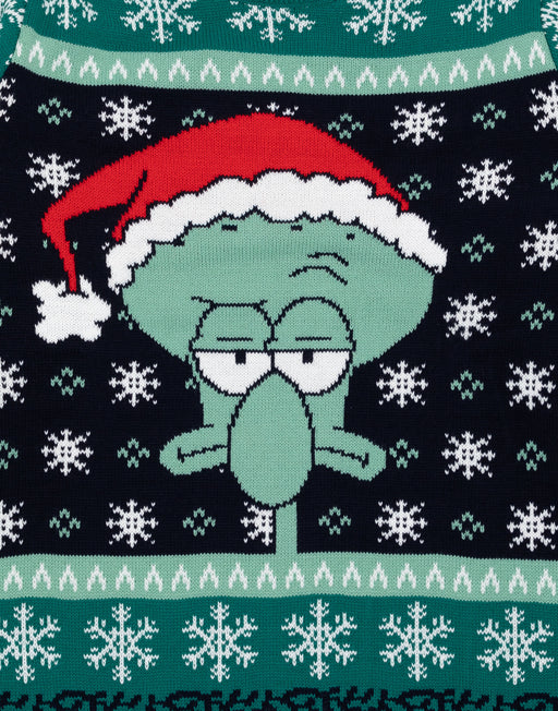 SpongeBob SquarePants Men's Green Squidward Christmas Jumper
