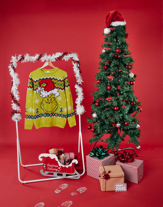 The Grinch Adults Green Knitted Christmas Jumper