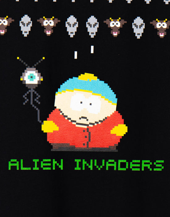 South Park Alien Invaders Mens Black Short Sleeved T-Shirt