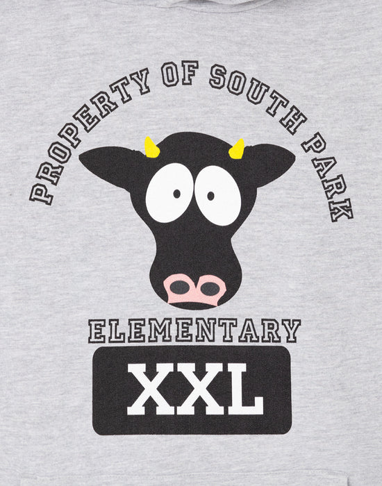 South Park Cow Mens Grey Marl Hoodie