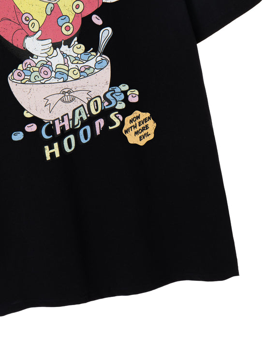 Sonic the Hedgehog Mens Chaos Hoops Black Short Sleeved T-Shirt