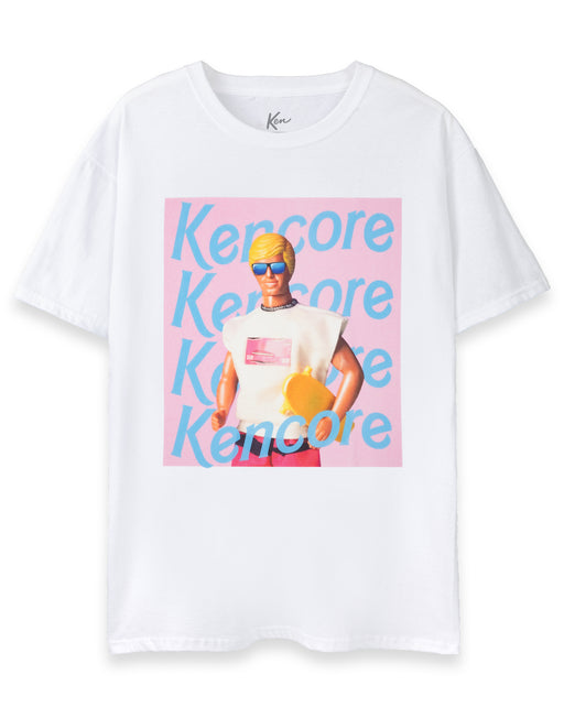 Barbie Kencore Mens White Short Sleeved T-Shirt