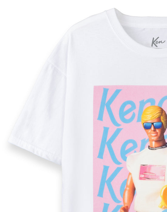 Barbie Kencore Mens White Short Sleeved T-Shirt