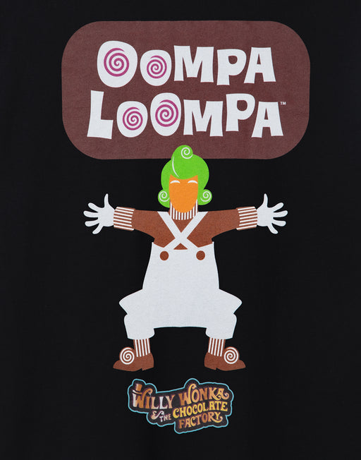 Wonka Oompa Loompa Adults Black Short Sleeved T-Shirt