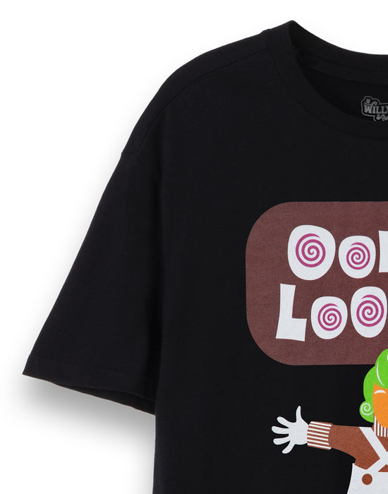 Wonka Oompa Loompa Adults Black Short Sleeved T-Shirt