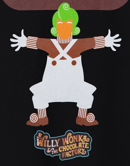 Wonka Oompa Loompa Adults Black Short Sleeved T-Shirt