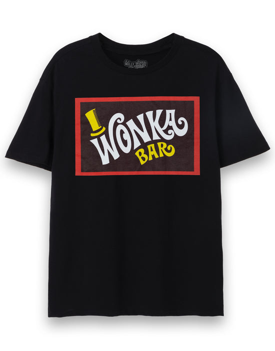 Wonka Bar Adults Black Short Sleeved T-Shirt