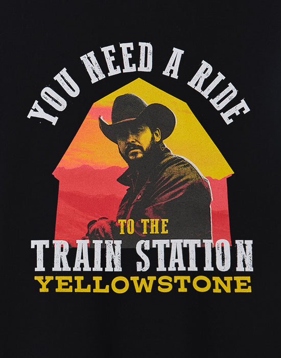 Yellowstone Need a Ride Mens Black Short Sleeved T-Shirt