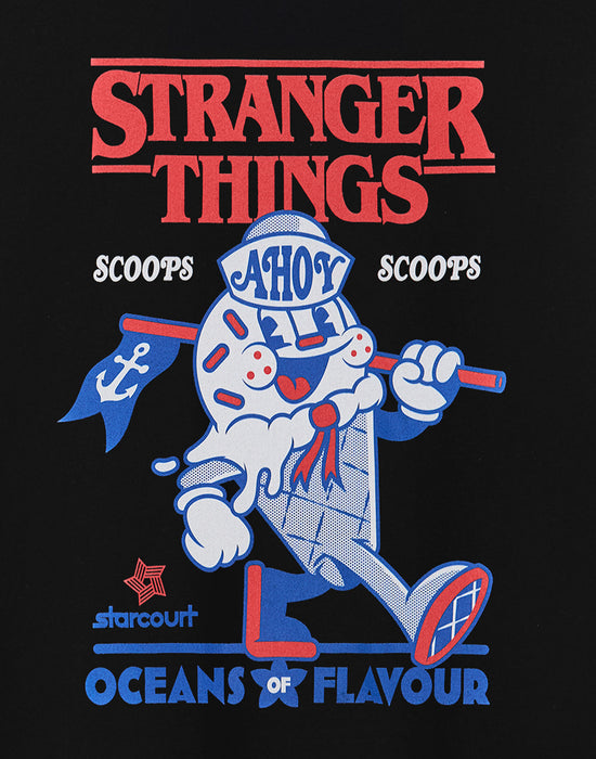 Stranger Things Scoops Unisex Black Short Sleeved T-Shirt