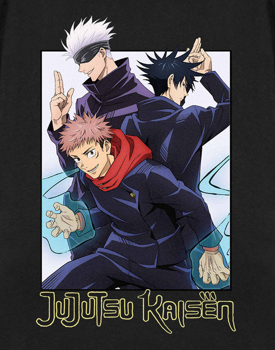 Jujutsu Kaisen Group Mens Black Short Sleeved T-Shirt