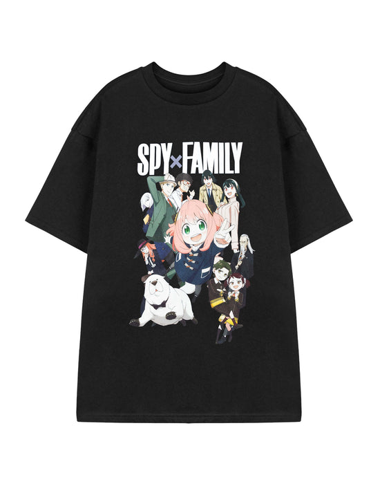 Spy Family Peace Unisex Black Short Sleeved T-Shirt