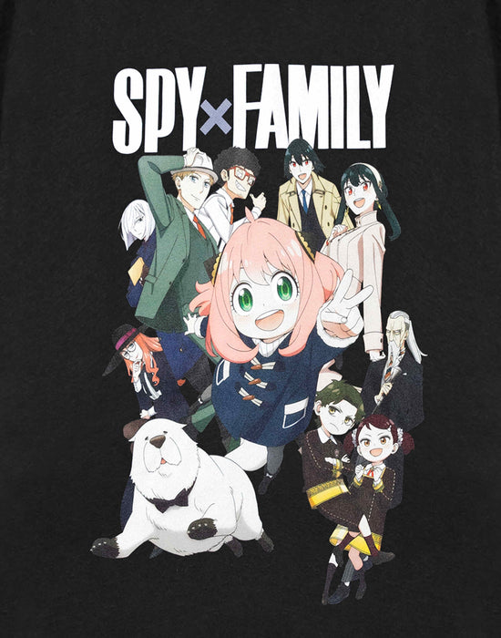 Spy Family Peace Unisex Black Short Sleeved T-Shirt