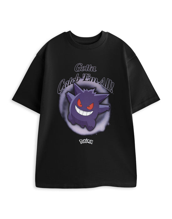 Pokemon Gengar Mens Black Short Sleeved T-Shirt