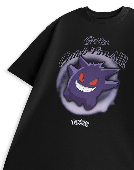 Pokemon Gengar Mens Black Short Sleeved T-Shirt