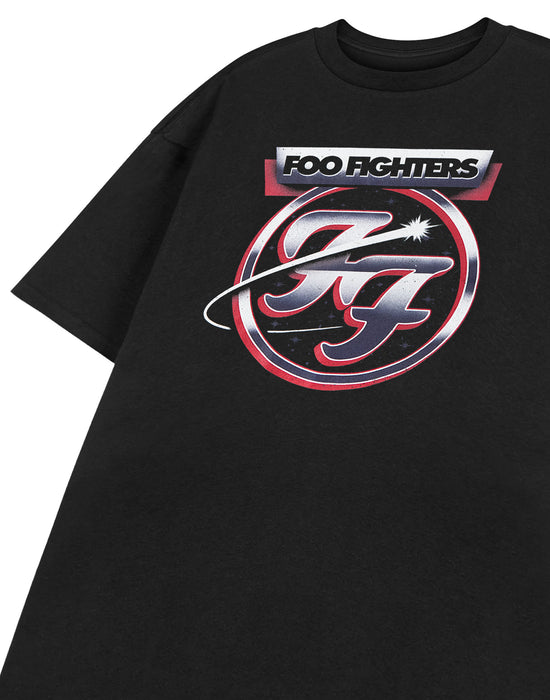 Foo Fighters Chrome Mens Black Short Sleeved T-Shirt