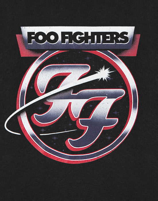 Foo Fighters Chrome Mens Black Short Sleeved T-Shirt