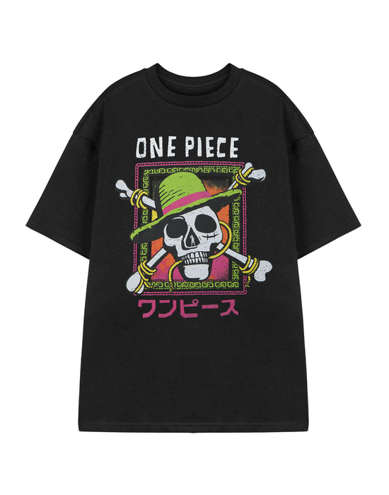 One Piece Skull Mens Black Short Sleeved T-Shirt