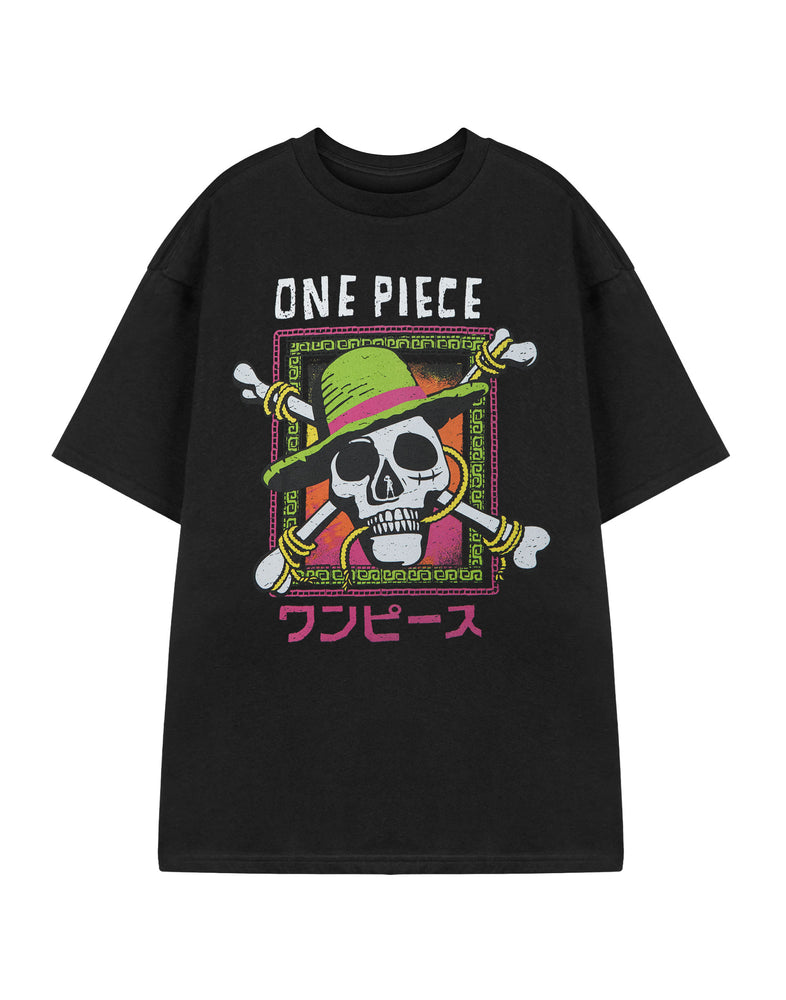 One Piece Skull Mens Black Short Sleeved T-Shirt