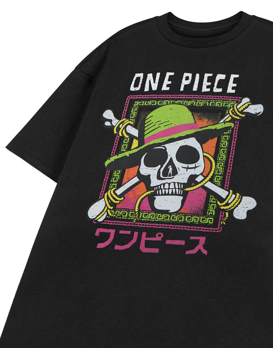 One Piece Skull Mens Black Short Sleeved T-Shirt
