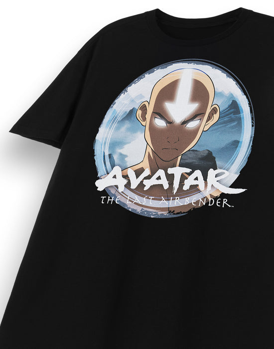 Avatar The Last Airbender Aang Mens Black T-Shirt