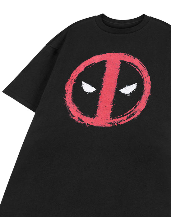 Marvel Face T-shirt Mens Black Short Sleeved T-Shirt