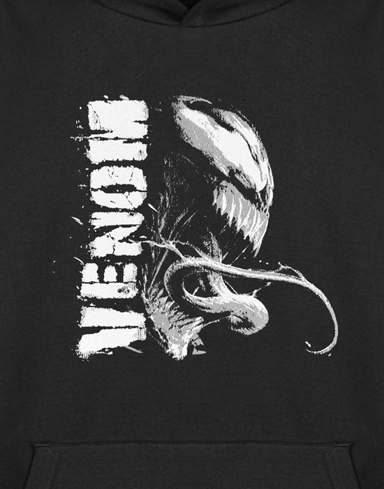 Marvel Black And White Mens Black Hoodie