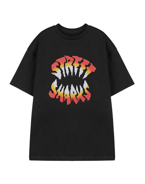 Street Sharks Logo Mens Black Short Sleeved T-Shirt