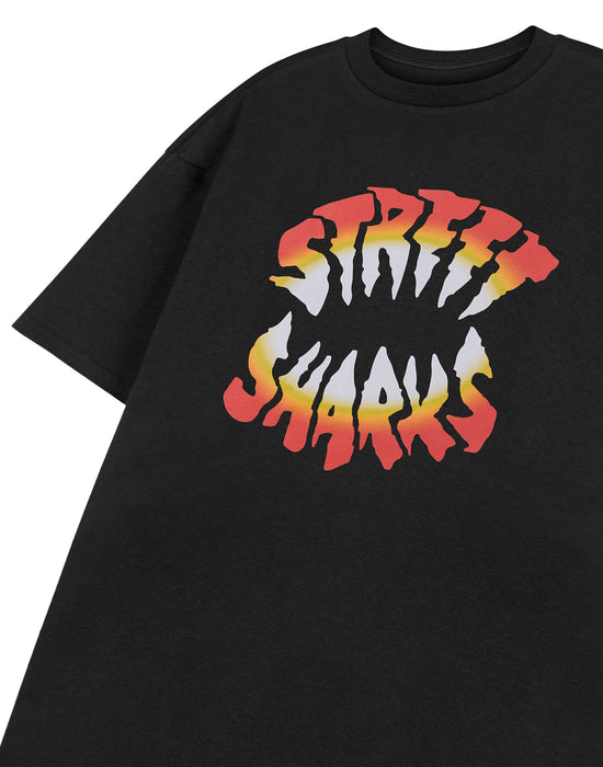 Street Sharks Logo Mens Black Short Sleeved T-Shirt