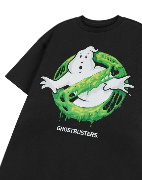 Ghostbusters Slime Logo Unisex Black Short Sleeved T-Shirt