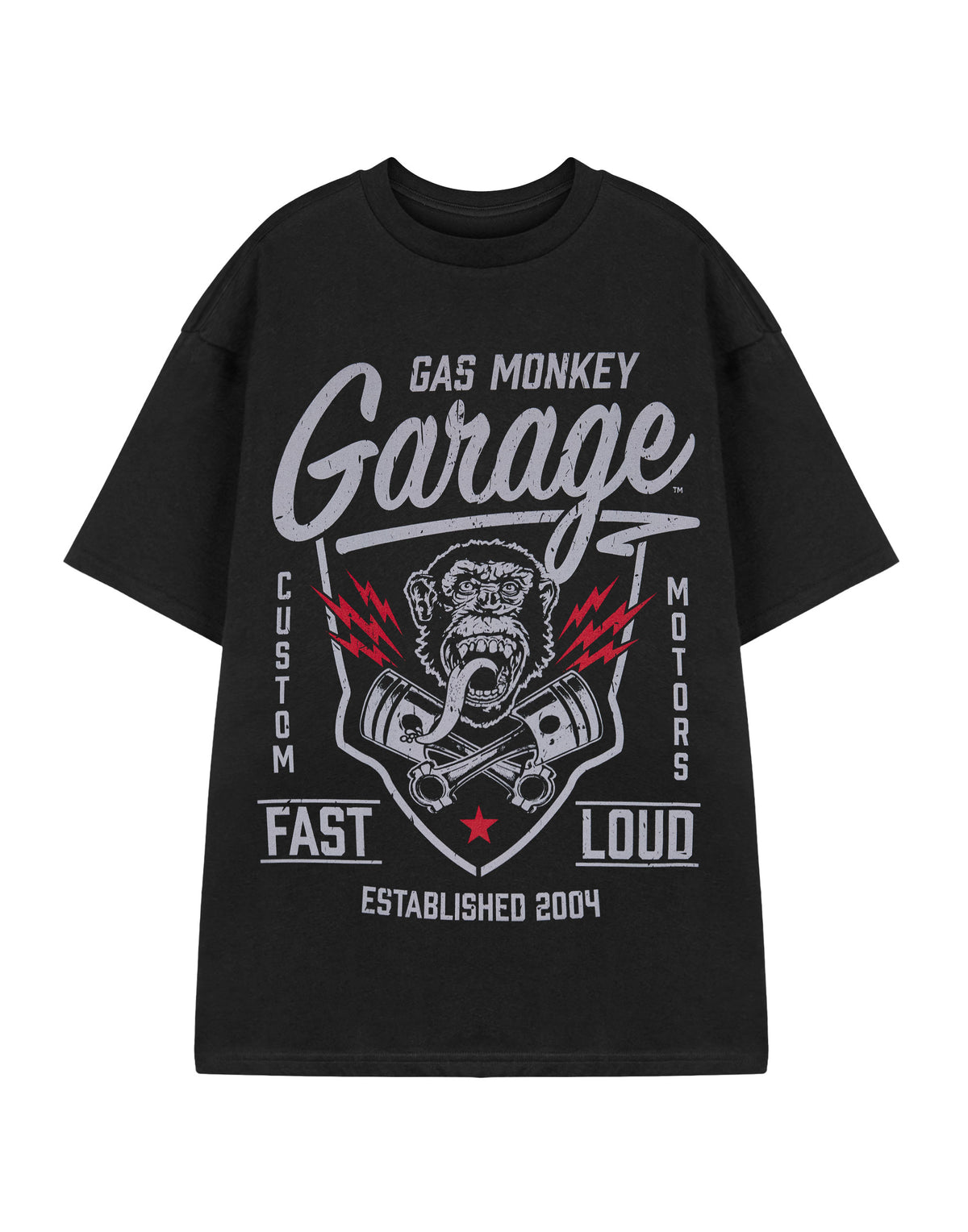 Logo GMG Grande Taille T-Shirt Gas Monkey Garage - Logo Large Script - Coton Premium Confortable Vêtement Série TV