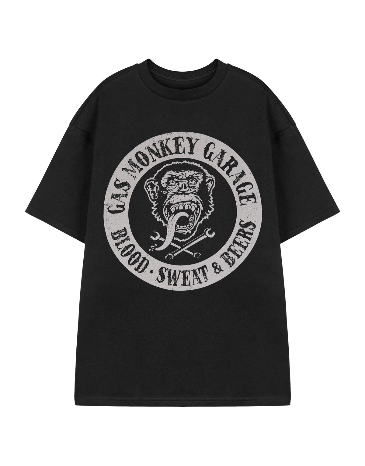 T-shirt Uomo Uomo Gas Monkey Garage Front Back Patch GMG Blood Sweat - Foto 14