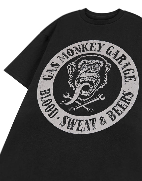 Gas Monkey Garage Sidekick Affe Männer Men T-Shirt Black Schwarz