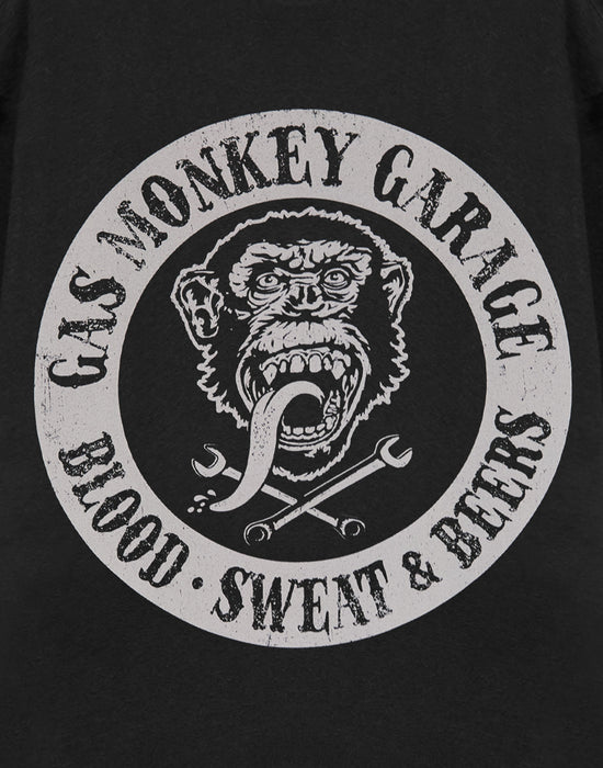 Gas Monkey Garage Distressed Logo Mens T-Shirt