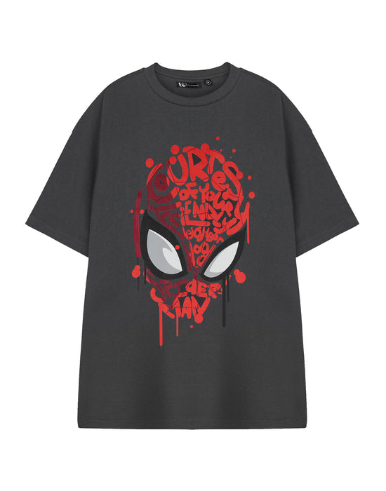 Marvel Friendly Neighbourhood Spiderman Mens Grey Short Sleeved T-Shirt